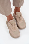 Шкіряні жіночі кросівки на платформі Artiker 55C0021 бежеві
