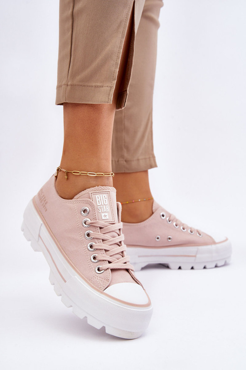 Тканинні кросівки на платформі Big Star LL274151 Голі
