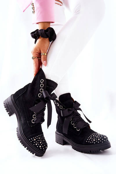 Замшеві робочі черевики Tiered Lewski Shoes 3069 Чорні
