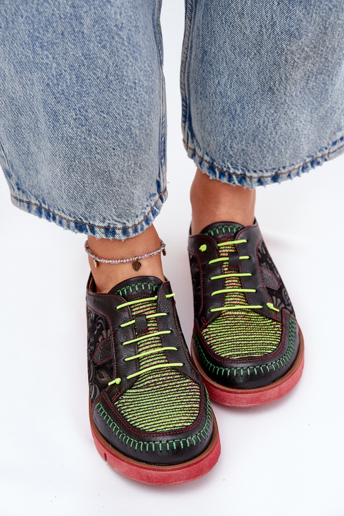 Шкіряні Чоботи Для Жінок З Візерунком Maciejka 06784-20 Чорні