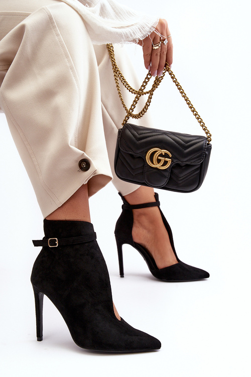 Жіночі замшеві туфлі Amalundi чорного кольору