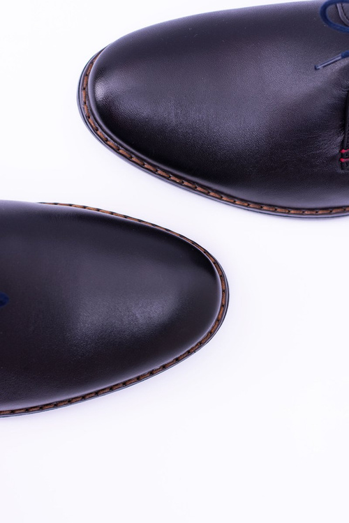 Чоловічі чорні шкіряні напівчоботи Zinedine Нікополь