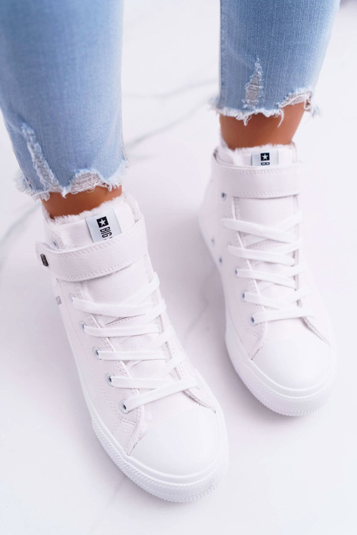 Шкіряні утеплені кросівки BIG STAR V274541FW білі