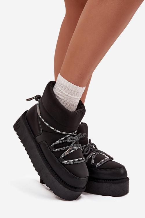 Снігові чоботи на платформі D.Franklin DFSH371015 Чорні