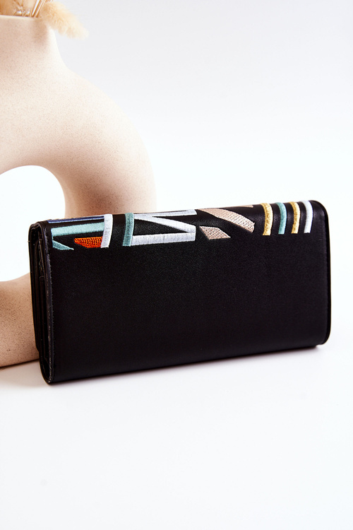 Жіночий великий шкіряний гаманець NOBO M0120-C020 чорний