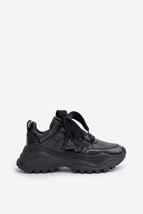 Жіночі шкіряні кросівки CheBello 4583 Чорні