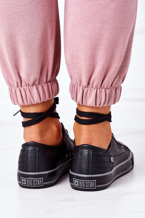 Жіночі шкіряні кросівки BIG STAR II274002 Чорні