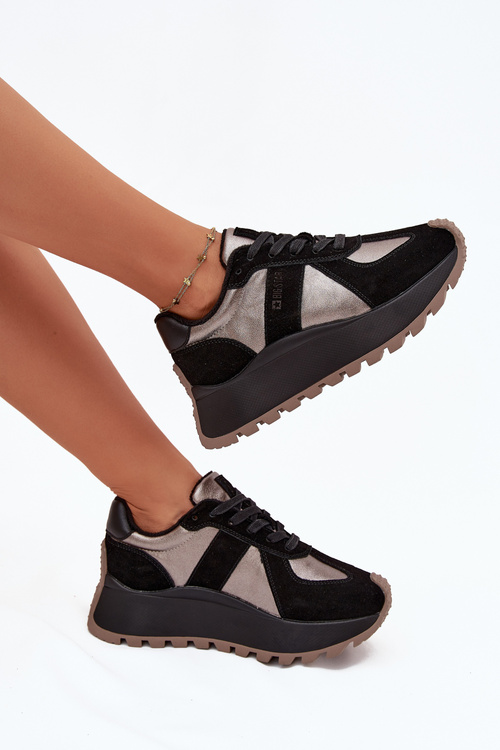 Жіночі Замшеві Кросівки З Утепленням На Платформі Big Star OO274A217 HI-POLY SYSTEM Чорні