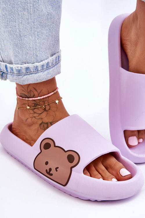 Жіночі легкі поролонові тапочки з мотивом ведмедика Violet Parisso