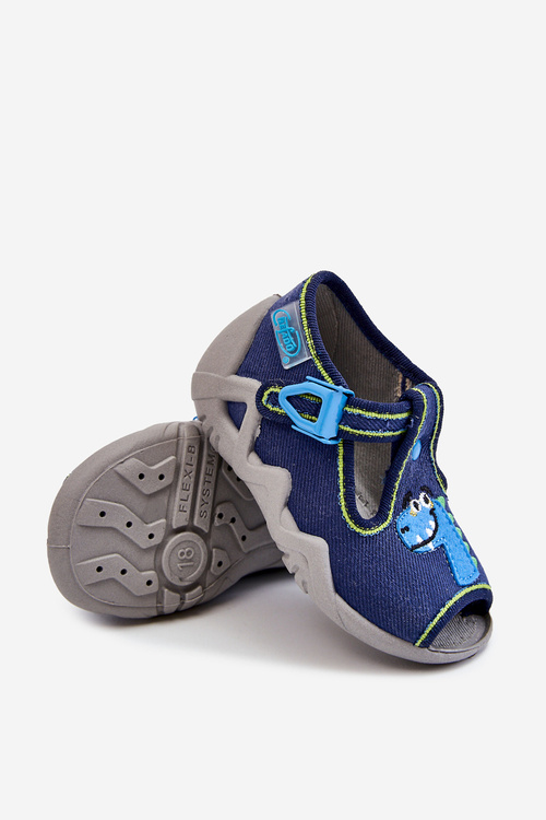 Дитячі сандалі тапочки Befado Dinosaur 217P116 Navy