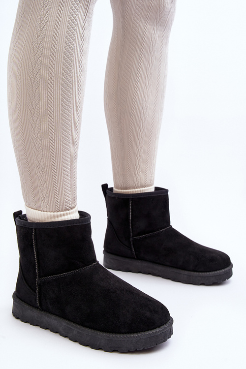 Чорні жіночі зимові черевики зі штучної замші Enranta