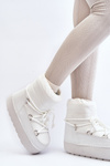 Жіночі білі чоботи зі шнурівкоюsa