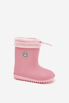 Дитячі гумові чоботи з утеплювачем рожеві Odirisse