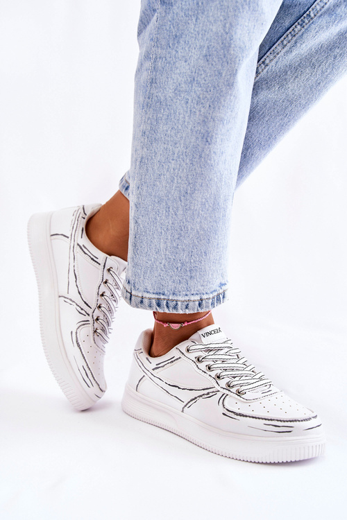 Жіноче низьке спортивне взуття білого кольору Solveig