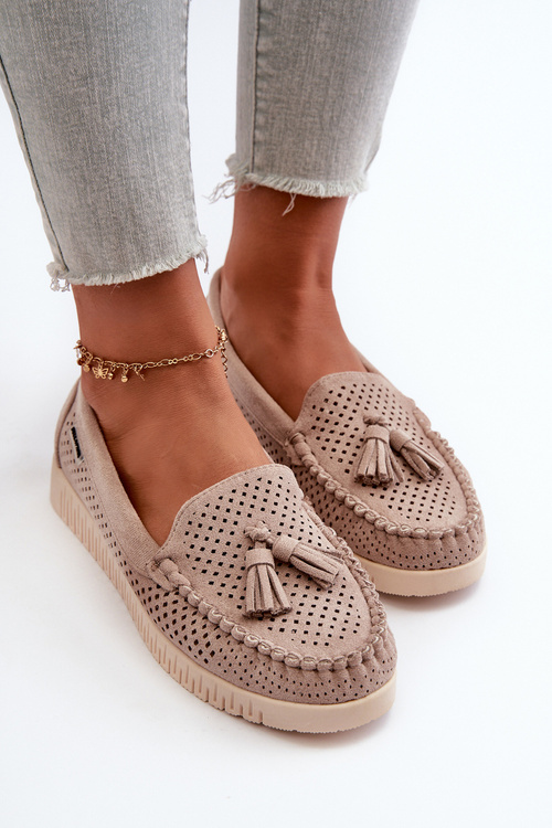 Жіночі легкі лофери з еко шкіри з вирізом Тінамі