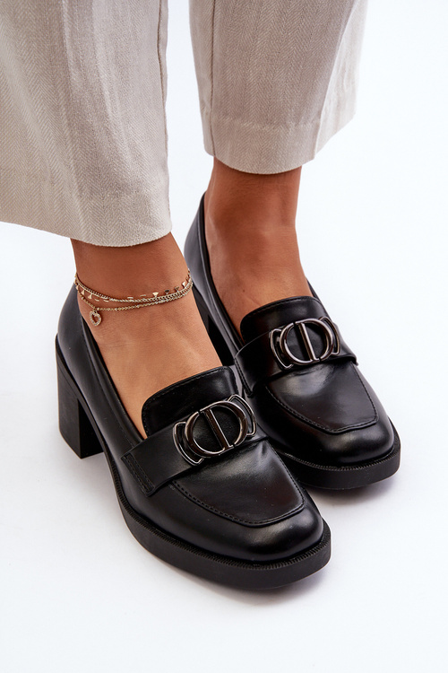 Жіночі туфлі на високих підборах з декором Black Nedarea