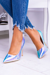 Lu Boo Pink Iridescent Mylenn Stilettos