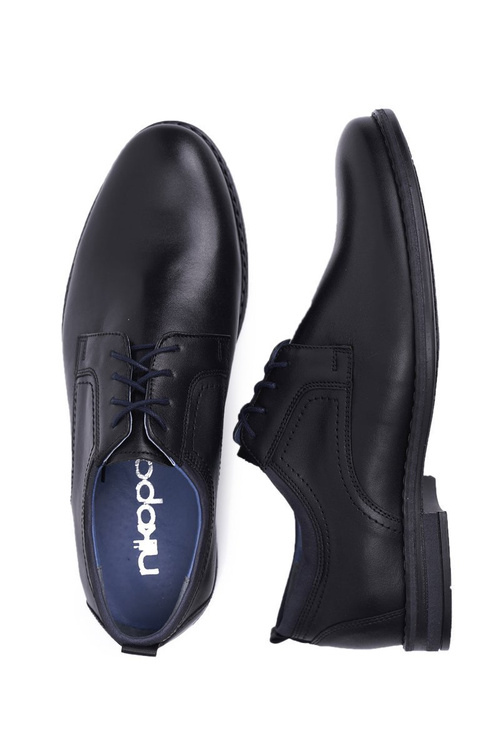 Чоловічі повсякденні шкіряні напівчоботи Нікополь Чорні 1726