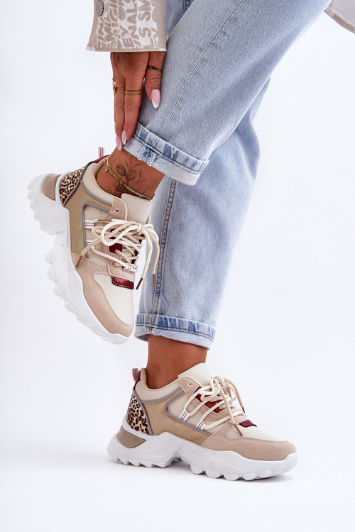 Спортивне взуття на масивній підошві Beige Corena