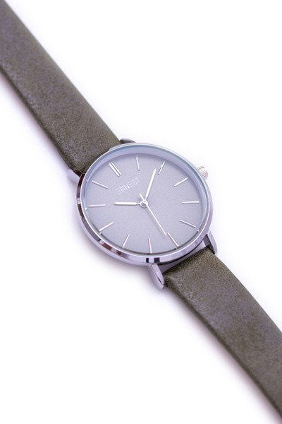 Жіночий годинник Ernest Montane Khaki Silver Envelope