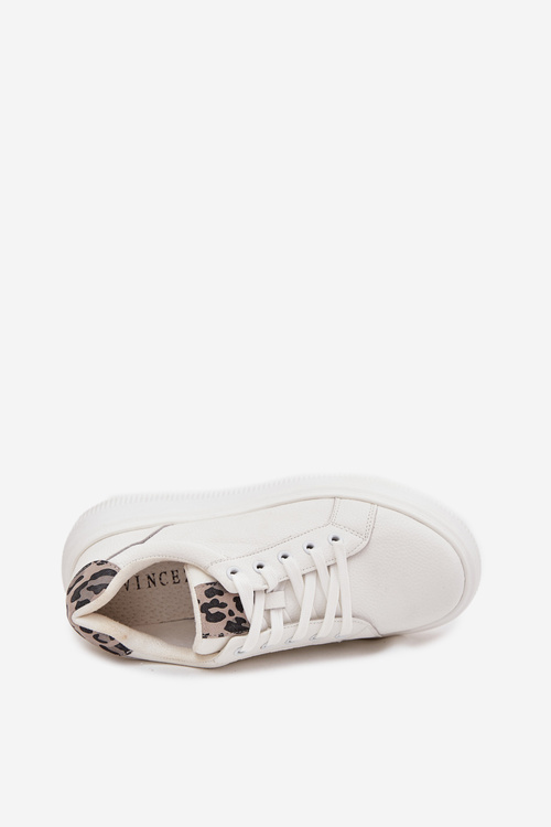 Шкіряні жіночі кросівки на платформі Panterka Vinceza 89144 Білий