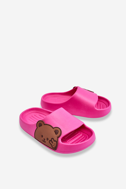 Легкі пінопластові гірки з плюшевим ведмедиком Фуксія Тоді