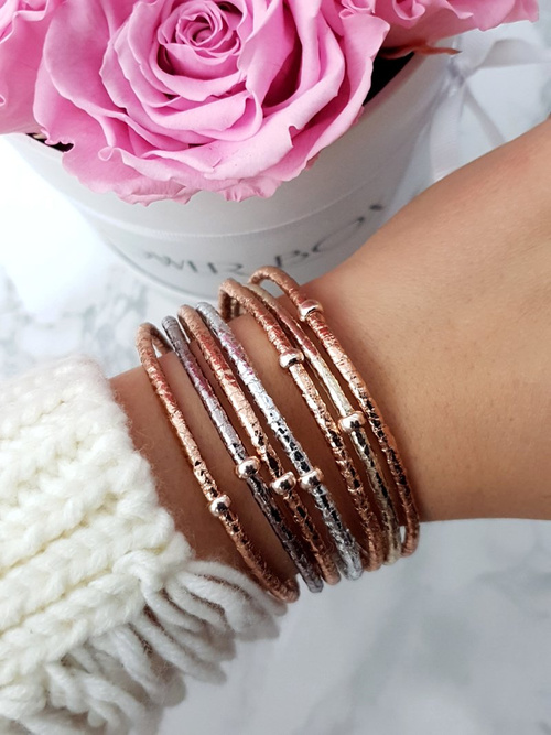 Жіночий браслет на ремінці Pink Gold Narumi