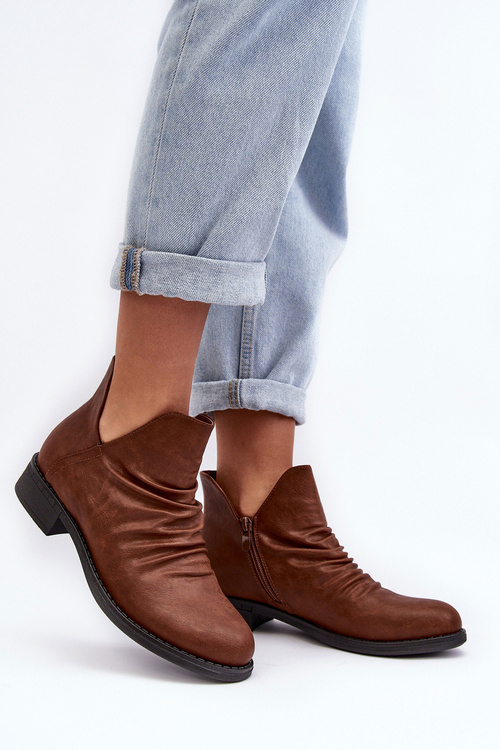 Чоботи шкіряні бежеві Alcanassa