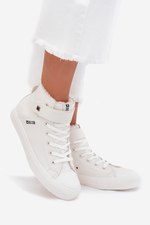 Шкіряні утеплені кросівки BIG STAR V274541FW білі