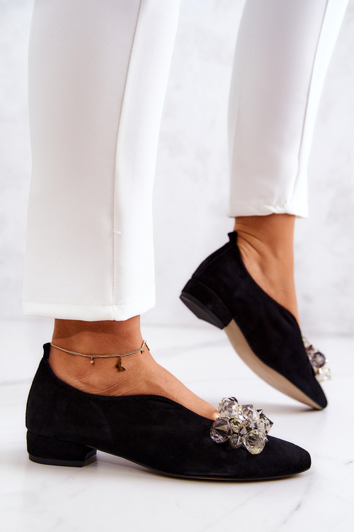 Елегантні замшеві туфлі з декором Black McQueen