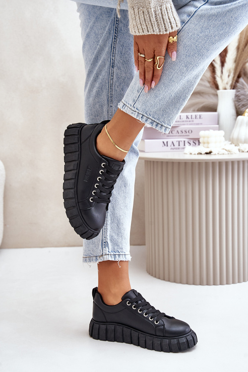 Теплі жіночі кросівки Big Star MM274618 Чорні