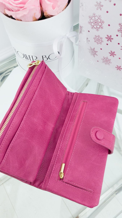 Великий жіночий гаманець кольору фуксії