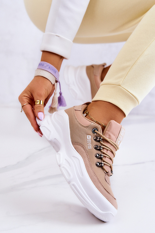 Жіноче спортивне взуття Кросівки Big Star JJ274A222 Бежеві