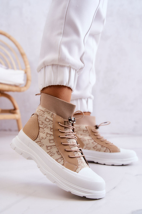 Модні кросівки High Sock Beige Collin