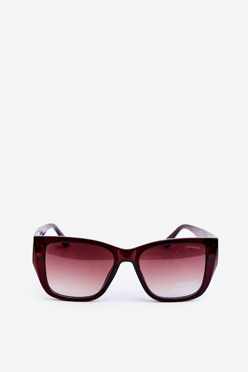 Жіночі сонцезахисні окуляри з декоративними деталями UV400 Коричневі