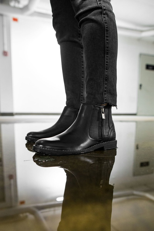 Чоловічі шкіряні черевики Big Star чорні EE174287