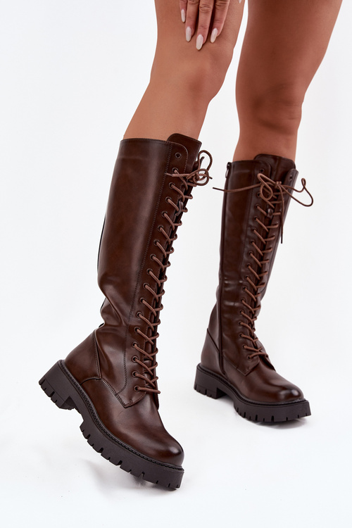 Черевики на Шнурівці Жіночі Шоколад Meliora