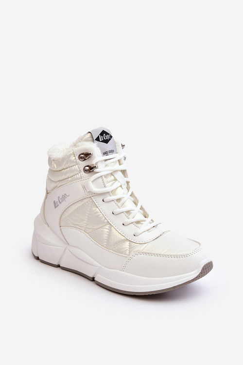 Жіночі стьобані черевики на платформі Lee Cooper LCJ-23-44-1983L Білі