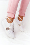 Жіночі шкіряні кросівки Lewski Shoes 2786-0 біло-золоті