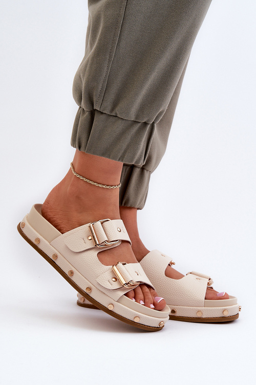 Жіночі босоніжки на платформі Big Star NN274083 Бежеві