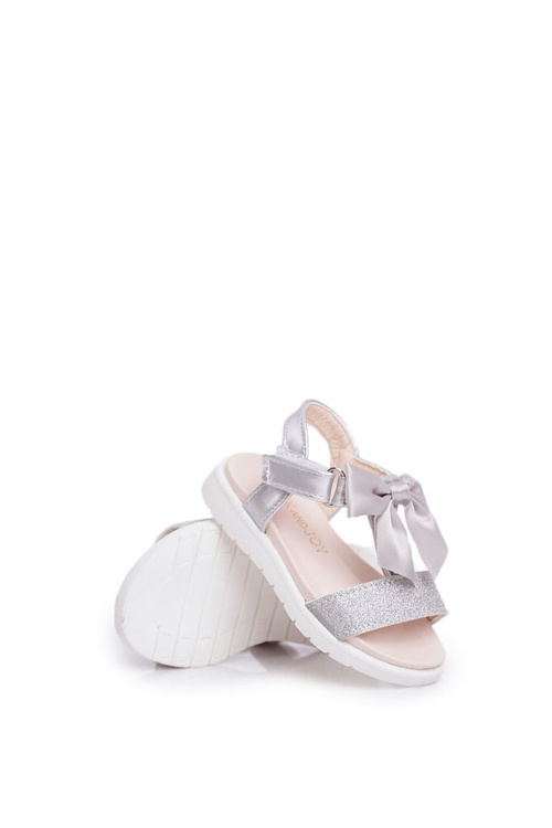 Дитячі босоніжки на липучках для дівчинки Silver Bella