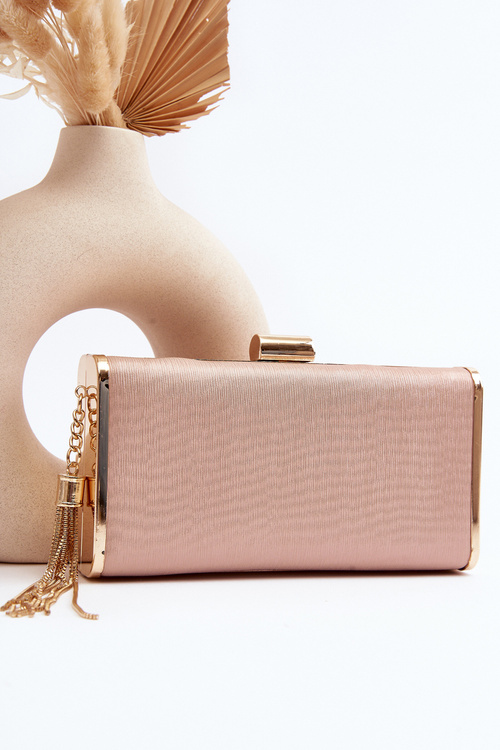 Маленька офіційна сумка з бахромою Chionon Pink Gold