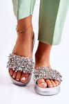 Жіночі тапочки на платформі з орнаментом Almina Silver