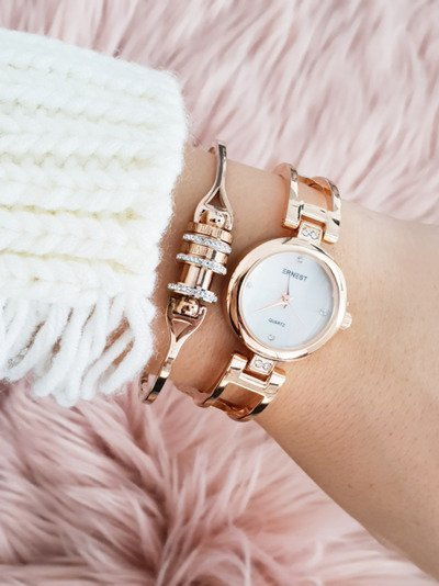 Жіночий годинник-браслет Ernest Claus Rose Gold