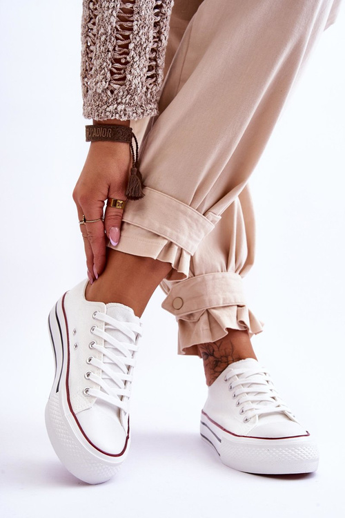 Жіночі кросівки на масивній платформі White Ember