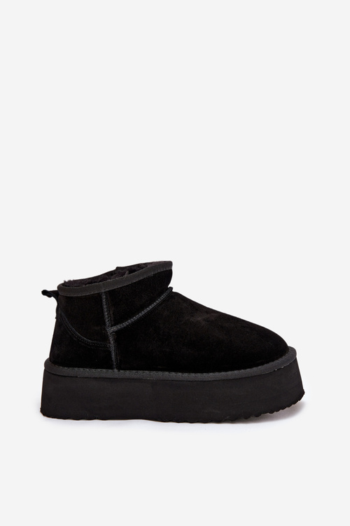 Жіночі зимові черевики з натуральної замші чорні Mairene