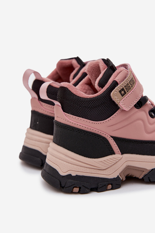 Дитячі зимові черевики на липучці Big Star SS374011 Рожеві