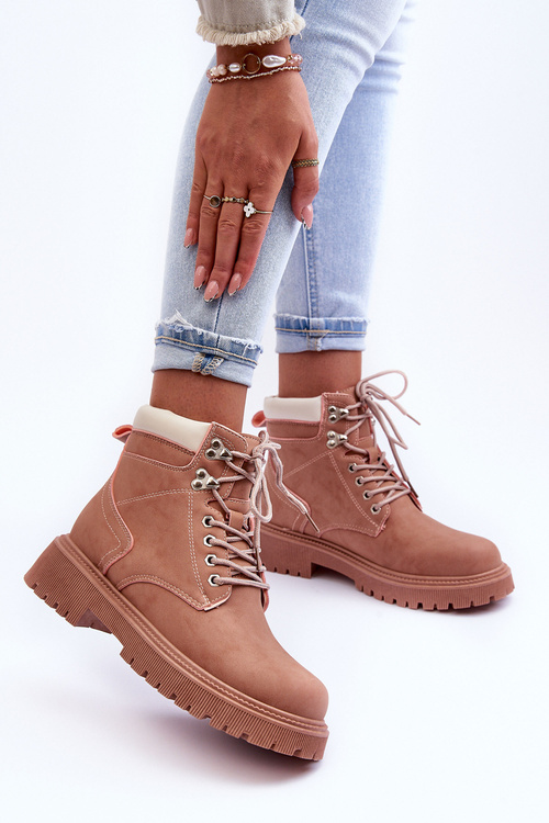 Жіночі шкіряні черевики Trapper Pink Poles