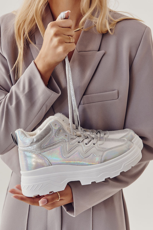 Спортивні черевики утеплені сріблясті Joenne