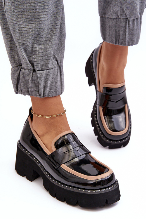 Жіночі шкіряні мокасини D&A MR870-32 Чорні